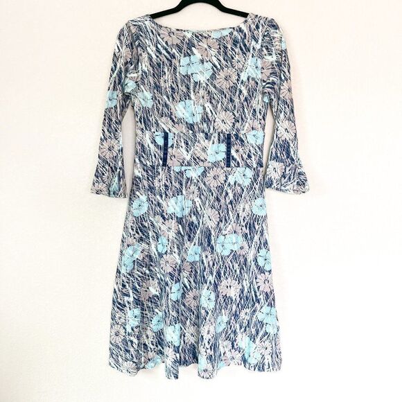 Stetson Multi-Color Floral 3/4 Sleeve Dress, Size Small - Picture 4 of 5